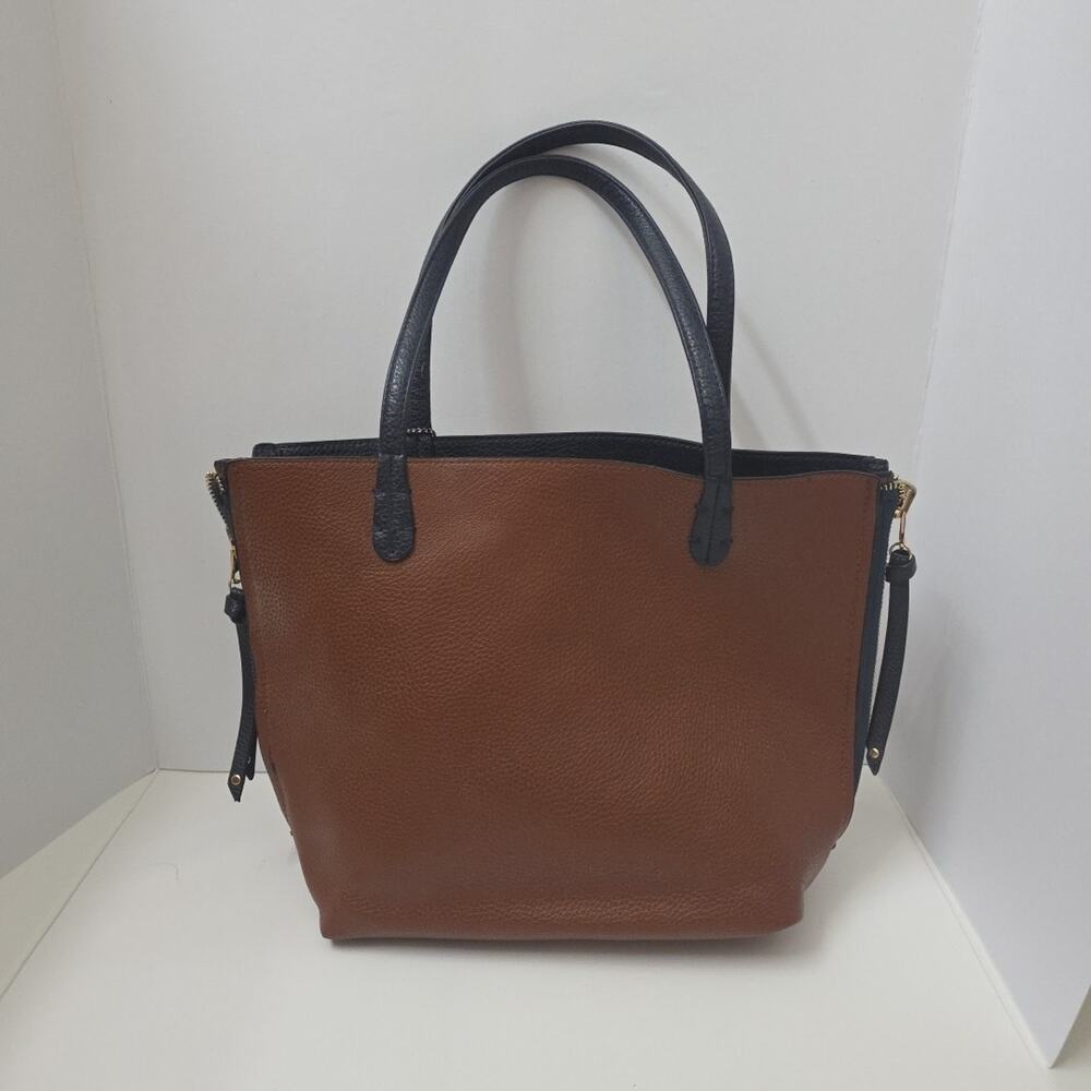 New Reversible Tote Bag IMO In Brown & Navy Large - Picture 4 of 10